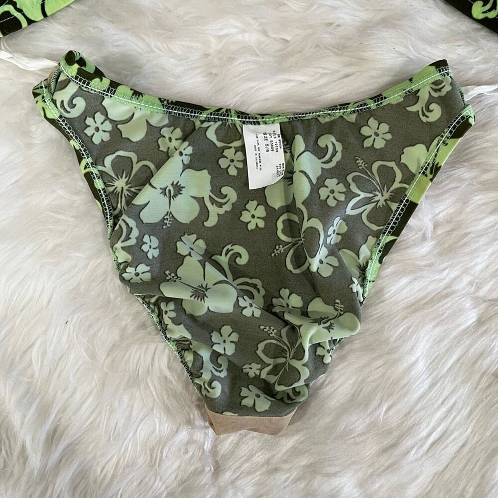 NEW Spiegel Vintage 90s Floral Padded Push Up Cheeky Bikini Swimsuit 5/6 NWOT - Picture 11 of 16